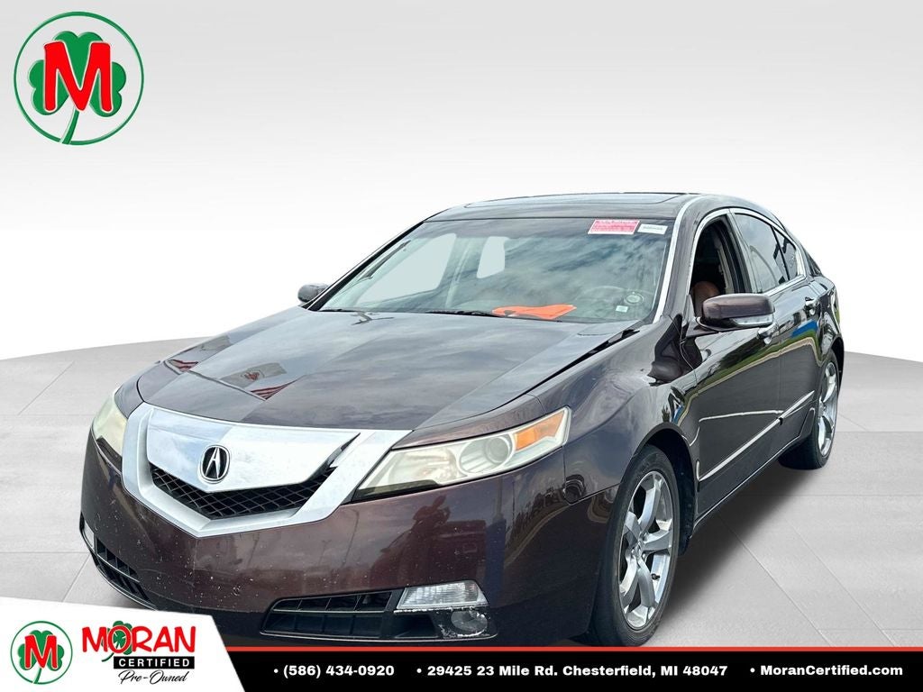 2010 Acura TL SH-AWD w/Technology Package in Burgundy — front three-quarter view