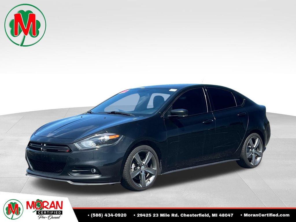 2015 Dodge Dart GT in Pitch Black — front three-quarter view