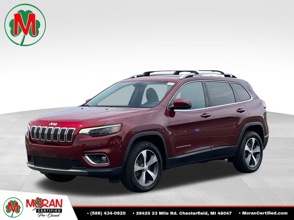 2020 Jeep Cherokee Limited in Velvet — front three-quarter view