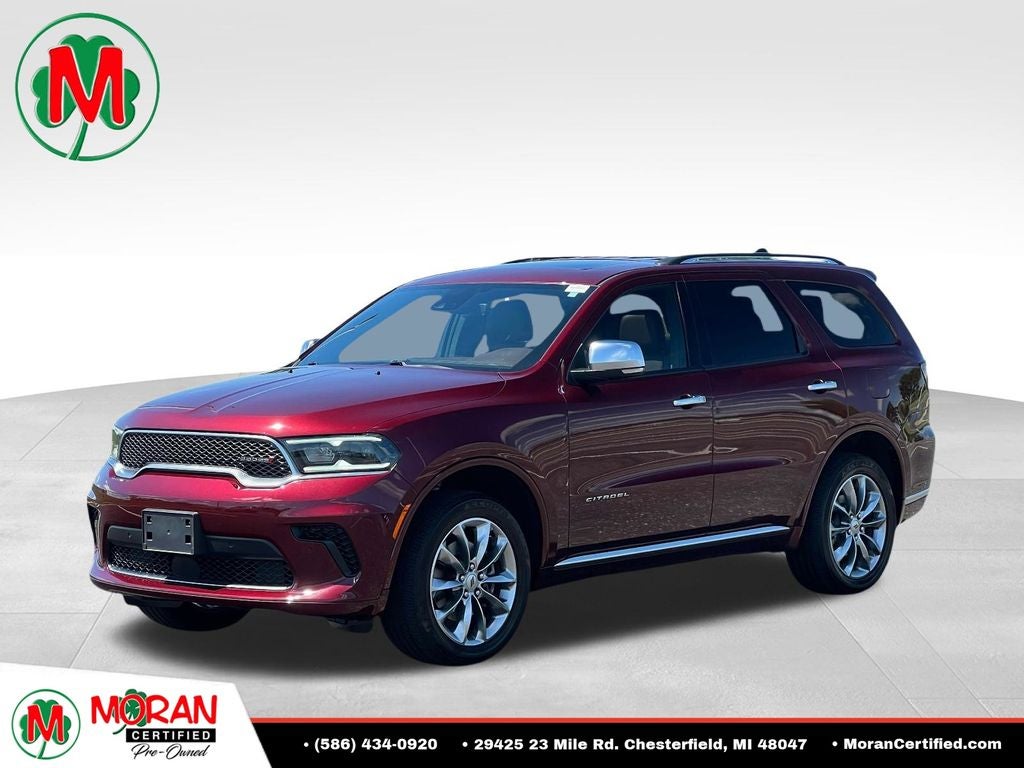 2024 Dodge Durango Citadel in Red Pearl — front three-quarter view