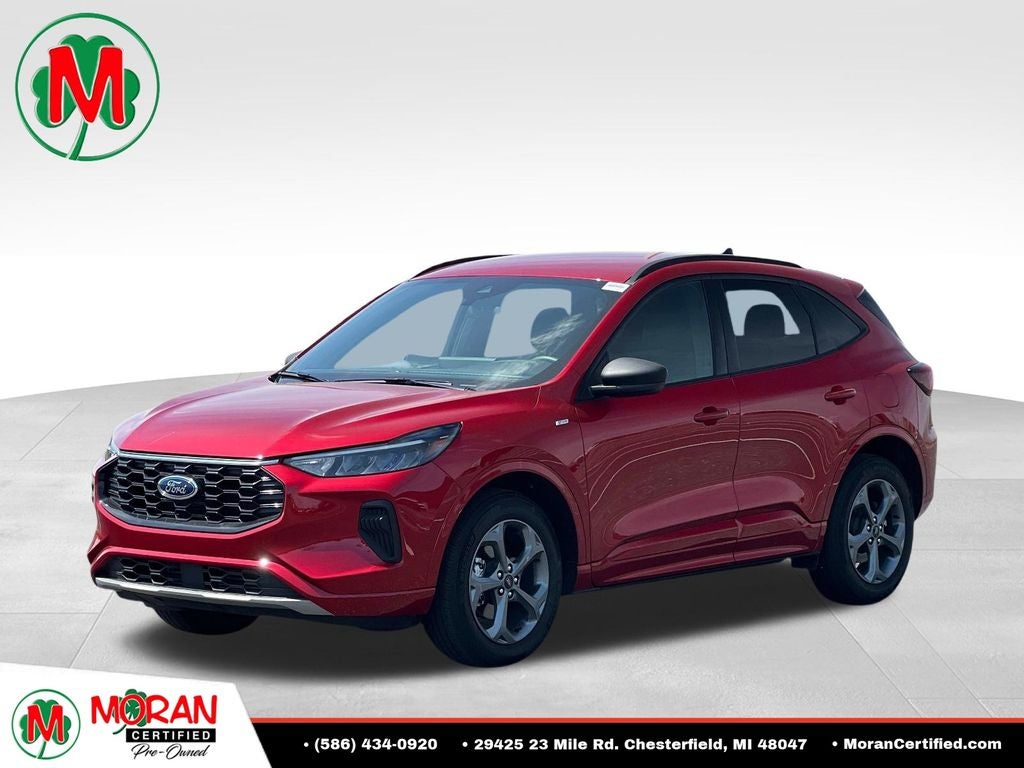 2024 Ford Escape ST-Line in Red Metallic — front three-quarter view
