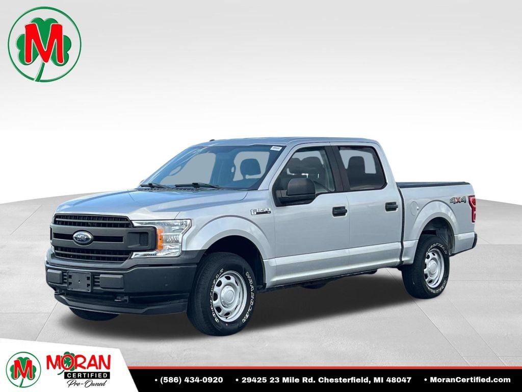 2018 Ford F-150 XL in Ingot Silver — front three-quarter view