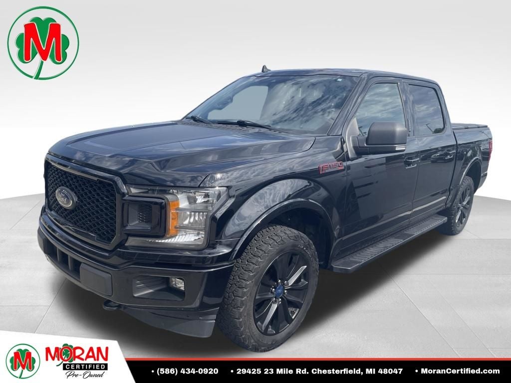 2020 Ford F-150 XLT in Black Metallic — front three-quarter view