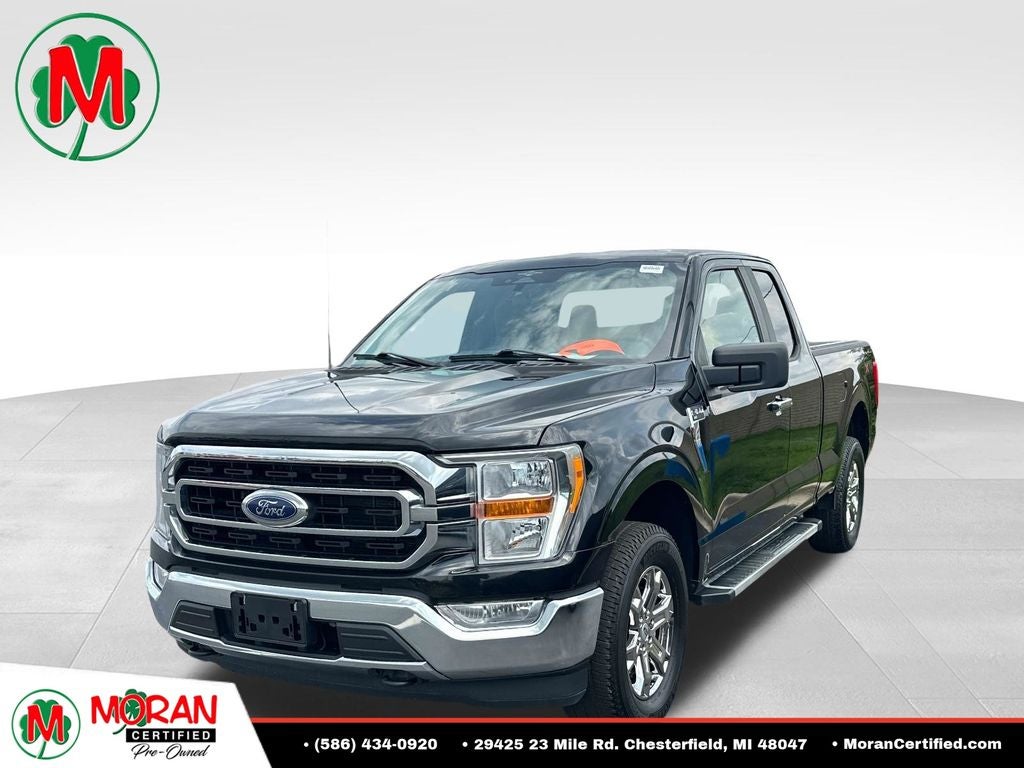 2023 Ford F-150 XLT in Black — front three-quarter view