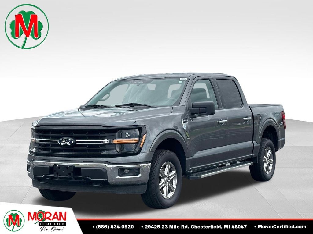 2025 Ford F-150 XLT in Grey — front three-quarter view