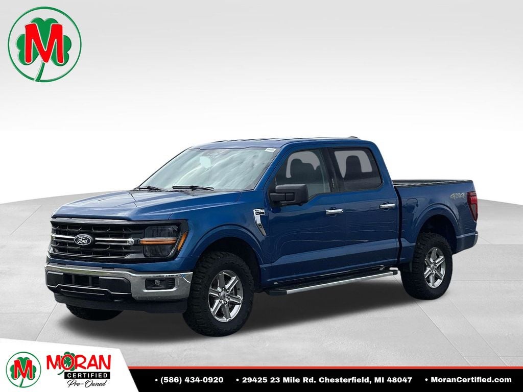 2024 Ford F-150 XLT in Blue — front three-quarter view