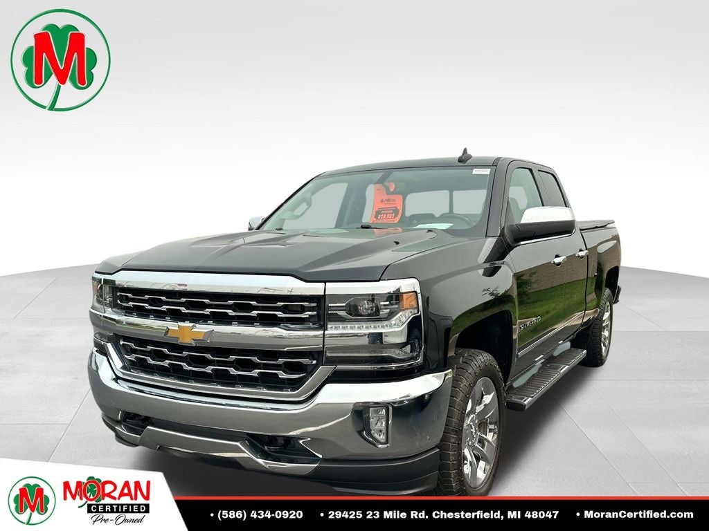 2018 Chevrolet Silverado 1500 LTZ 1LZ in Black — front three-quarter view