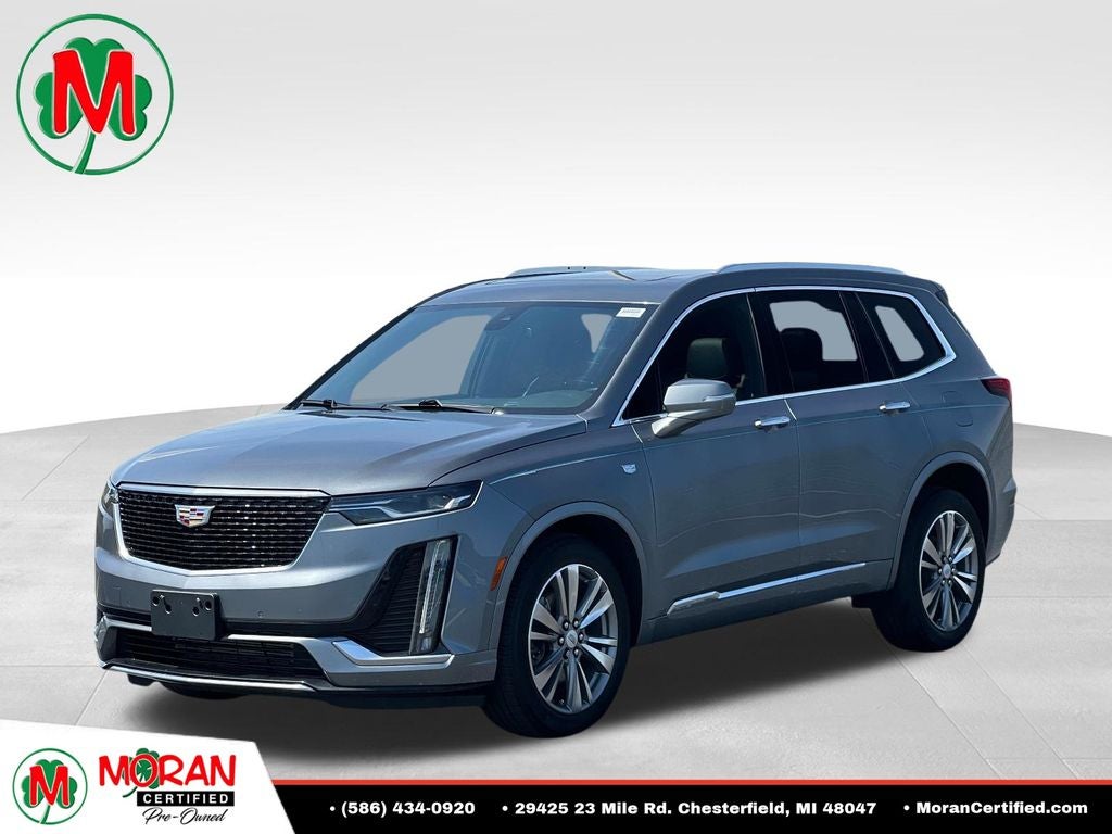 2022 Cadillac XT6 Premium Luxury in Satin — front three-quarter view