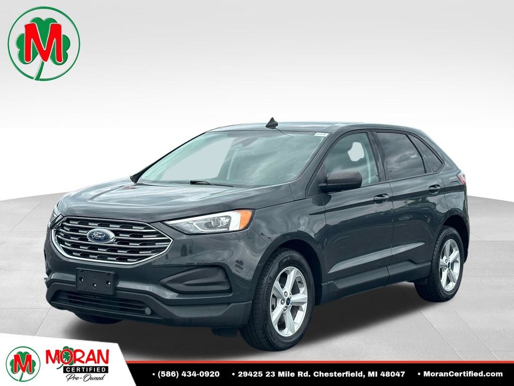 2021 Ford Edge SE in Gray — front three-quarter view
