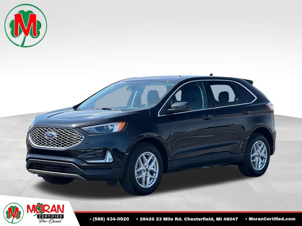 2024 Ford Edge SEL in Black Metallic — front three-quarter view