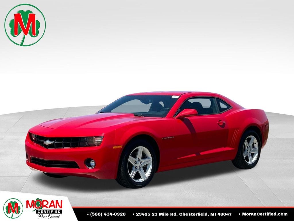 2010 Chevrolet Camaro 1LT in Victory Red — front three-quarter view