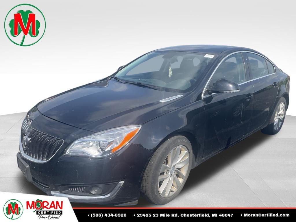 2016 Buick Regal Turbo in Black Onyx — front three-quarter view