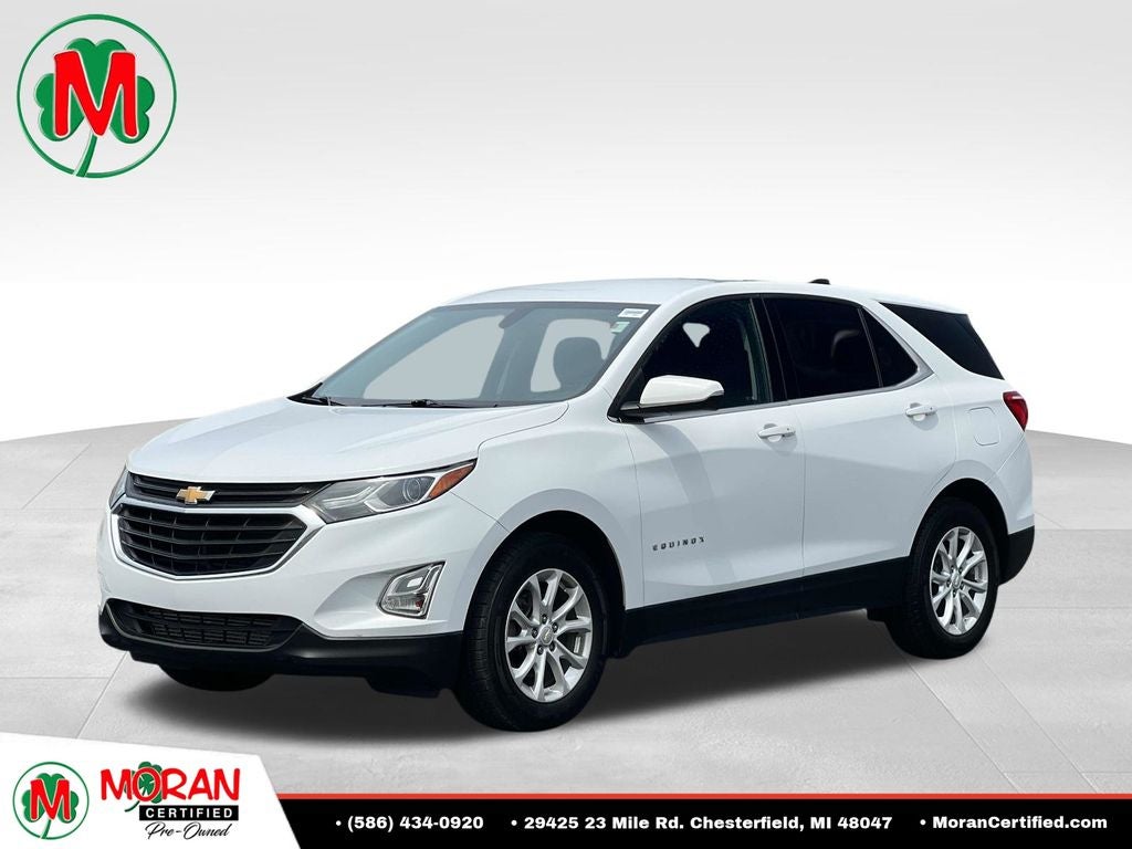 2019 Chevrolet Equinox LT in Summit White — front three-quarter view