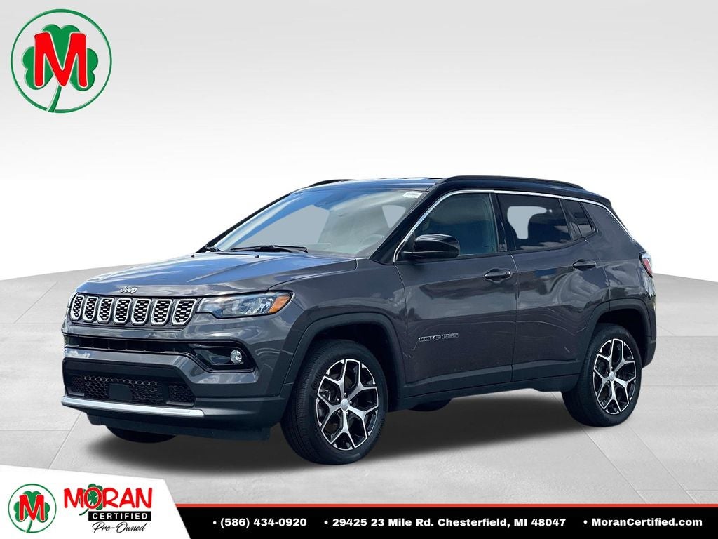 2024 Jeep Compass Limited in Gray Metallic — front three-quarter view