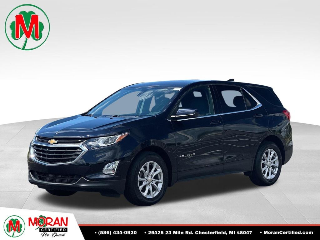2020 Chevrolet Equinox LT in Midnight Blue Metallic — front three-quarter view
