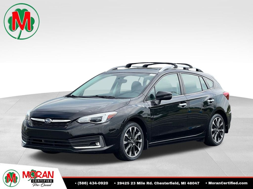2022 Subaru Impreza Limited in Crystal Black Silica — front three-quarter view