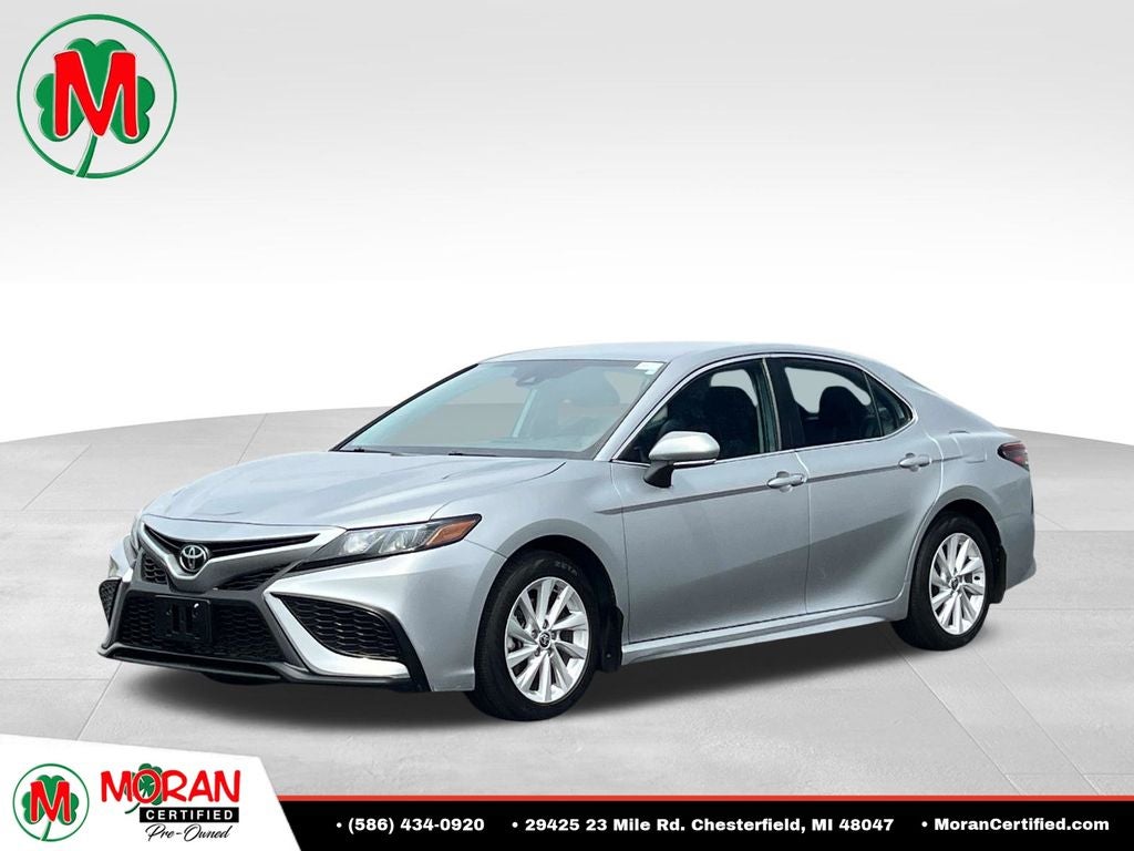 2024 Toyota Camry SE in Celestial Silver — front three-quarter view