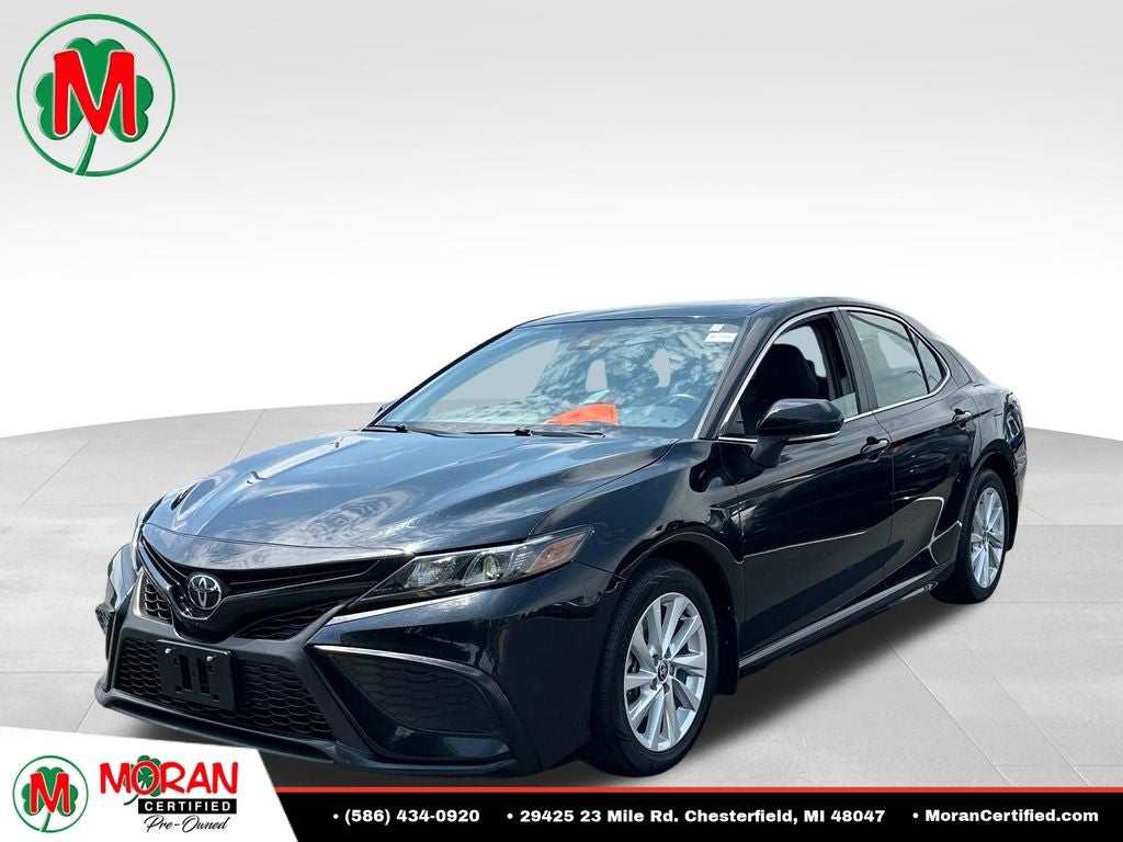 2024 Toyota Camry Base in Midnight Black — front three-quarter view