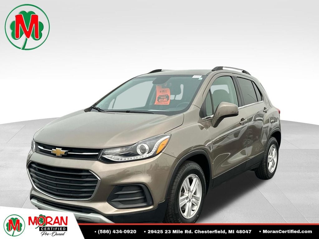 2020 Chevrolet Trax LT in Stone Gray Metallic — front three-quarter view